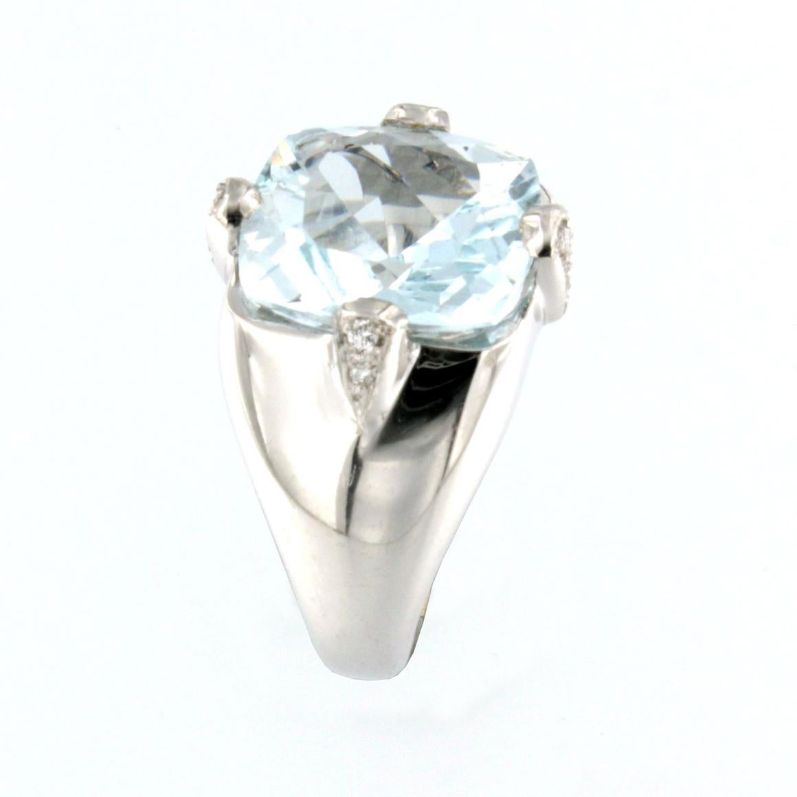 18k white gold aquamarine ring