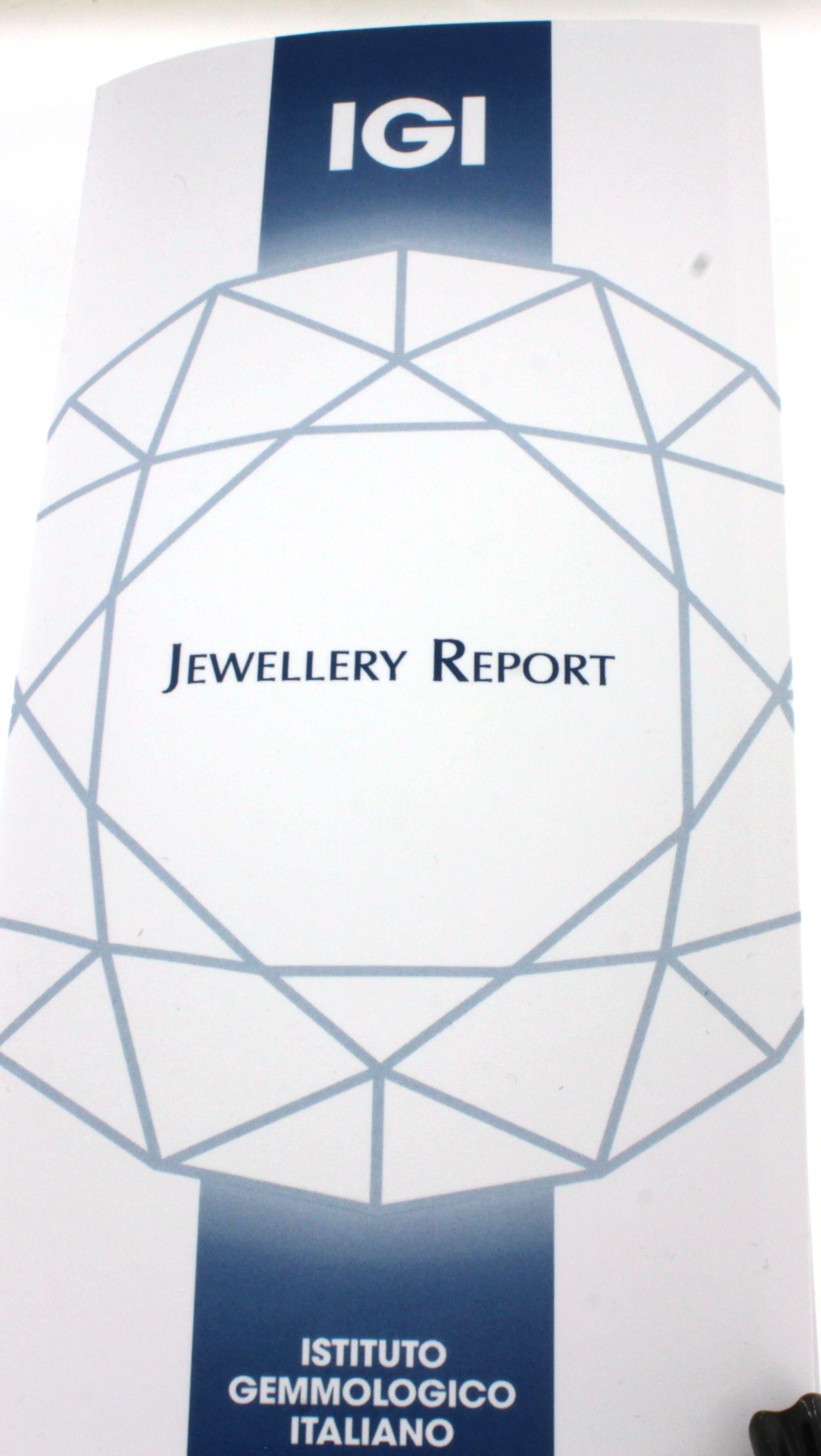 Verlobungsring aus 18 Karat Weißgold mit Smaragd und weißen Diamanten mit Zertifikat im Angebot 7