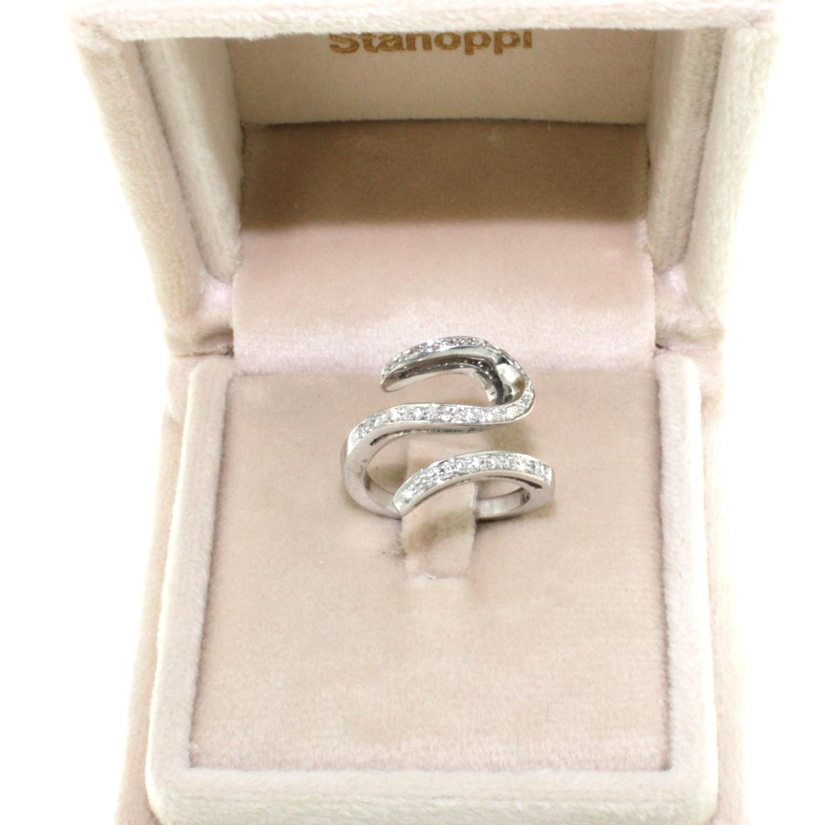 18k White Gold with White Diamonds Ring In New Condition For Sale In GALLARATE, IT