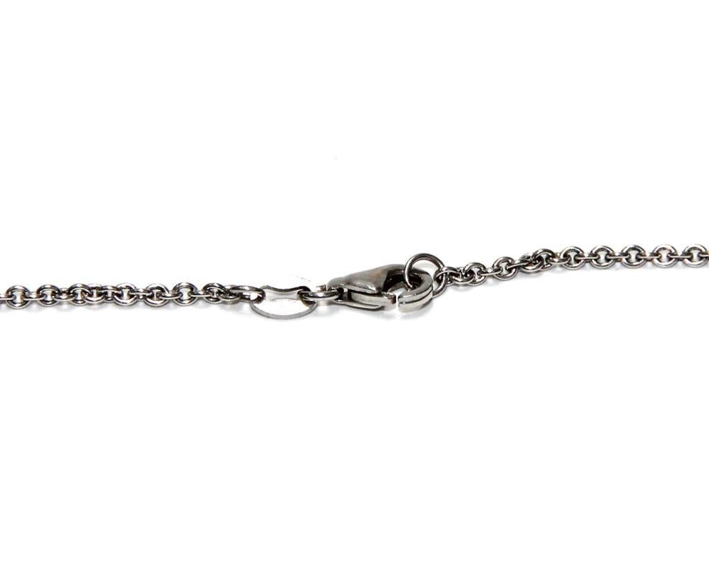 Collana con diamanti bianchi e gialli in oro bianco 18K In condizioni Nuovo in vendita a North Miami Beach, FL