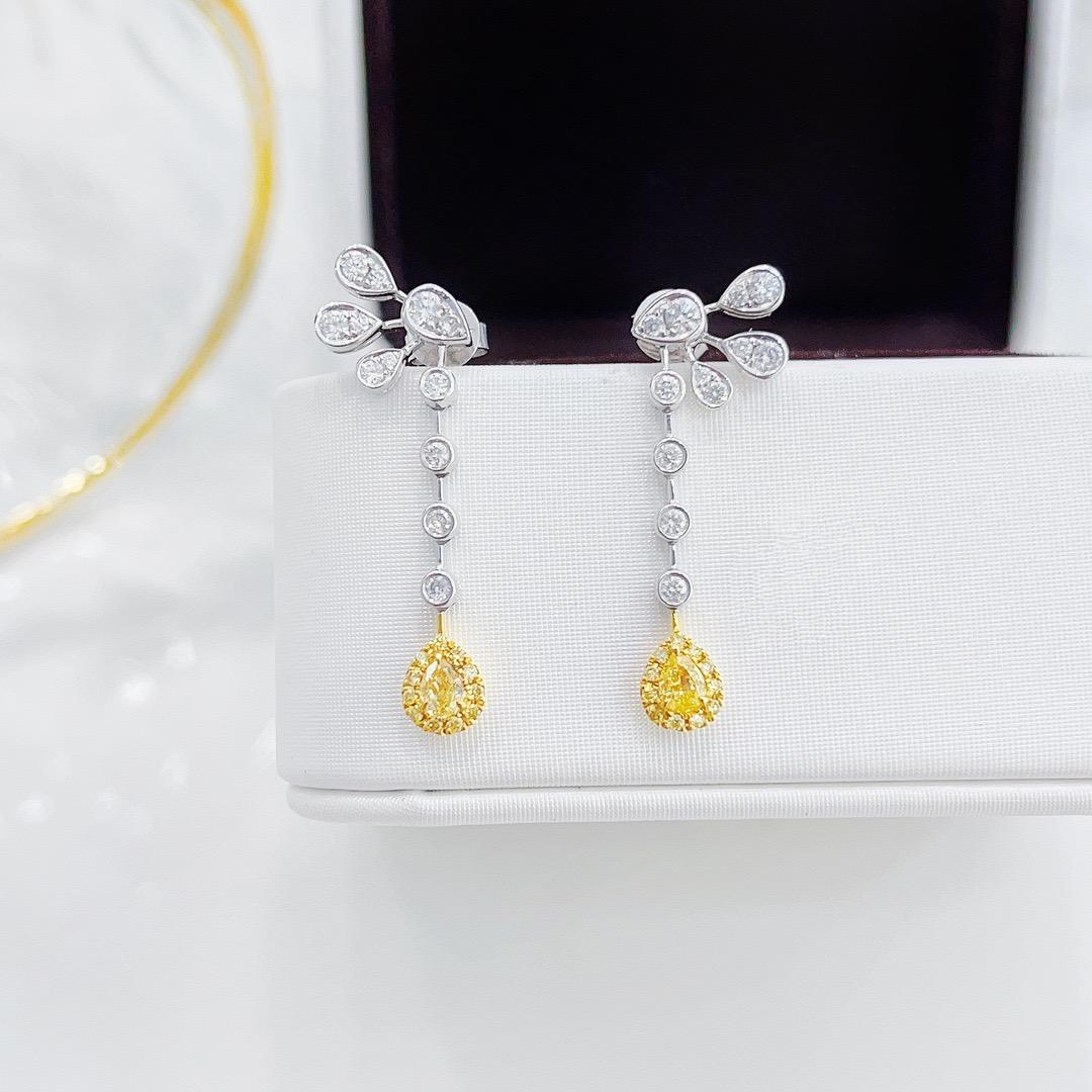 18K White Gold Yellow Diamond Earrings

18K White Gold - 3.49 GM
Yellow Diamonds - 0.22 CT
White Diamonds - 0.46 CT

Nurati Jewelry's classic diamond earrings captivate with their exquisite snowflake design. Expertly crafted with meticulously cut