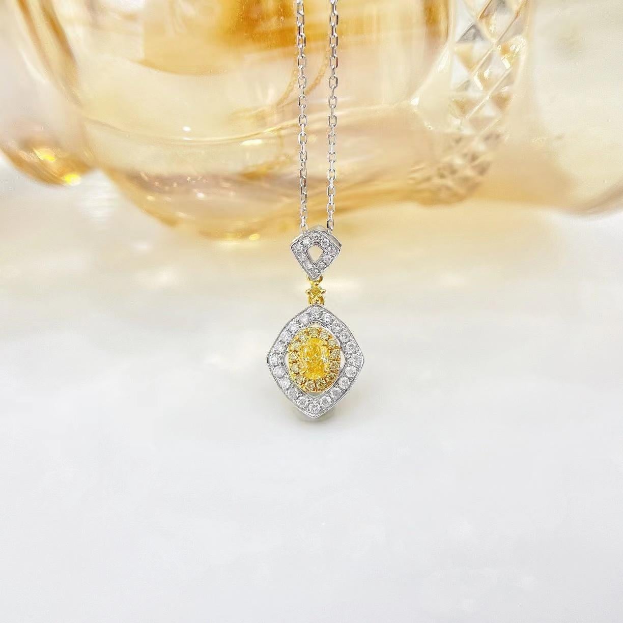 18K White Gold Yellow Necklace

18K White Gold - 2.55 GM
Yellow Diamonds - 0.18 CT
White Diamonds - 0.24 CT

Nurati Jewelry's captivating pendant is a stunning showcase of elegance and sophistication. Crafted in gleaming 18-karat white gold, it