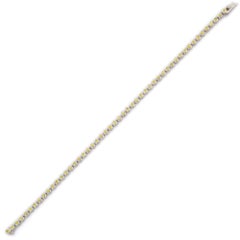 18K White Gold Round Cut Yellow Sapphire Tennis Bracelet