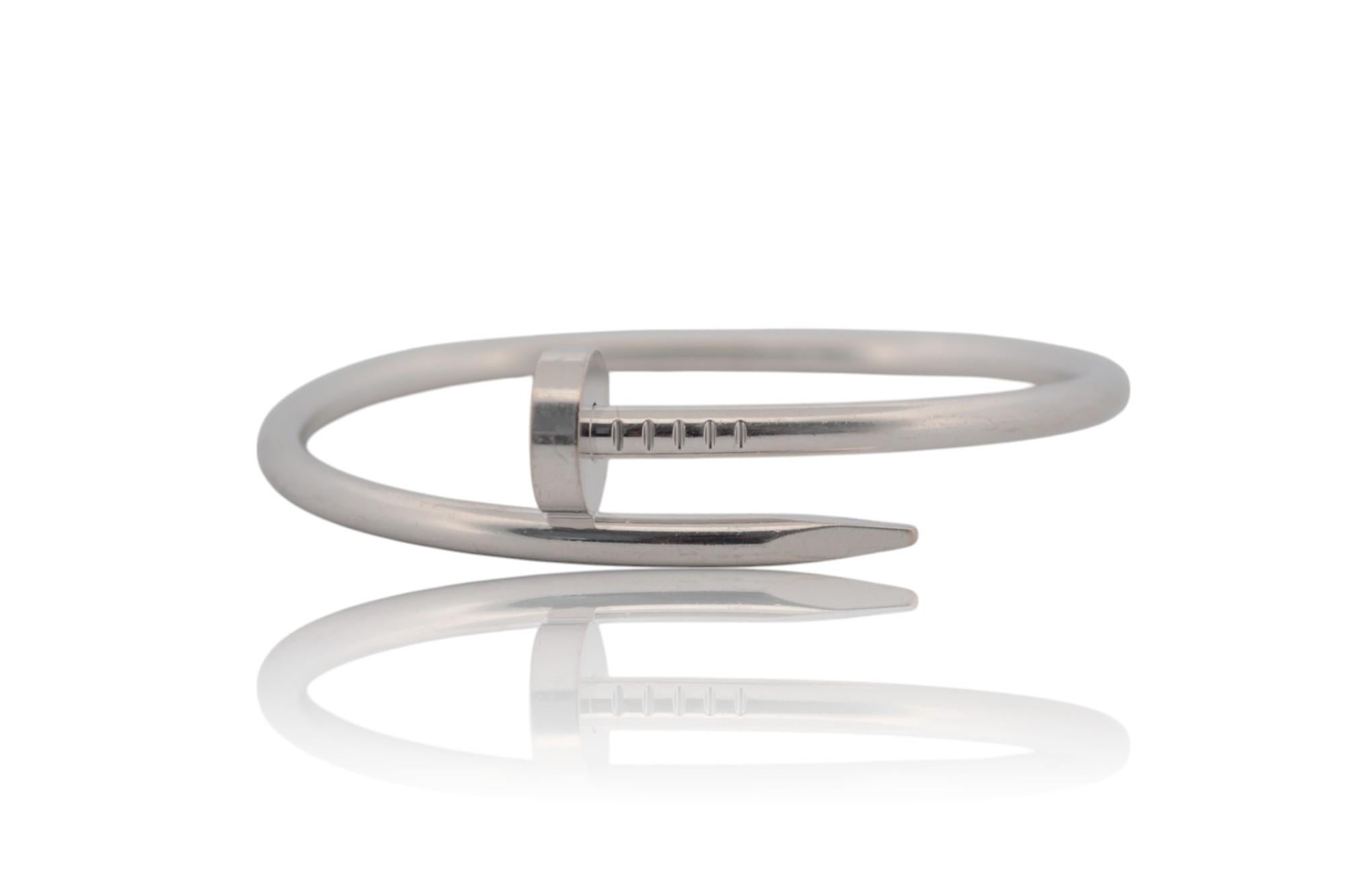 Bracciale Cartier Just on Clou in golf bianco 18 carati in vendita 1