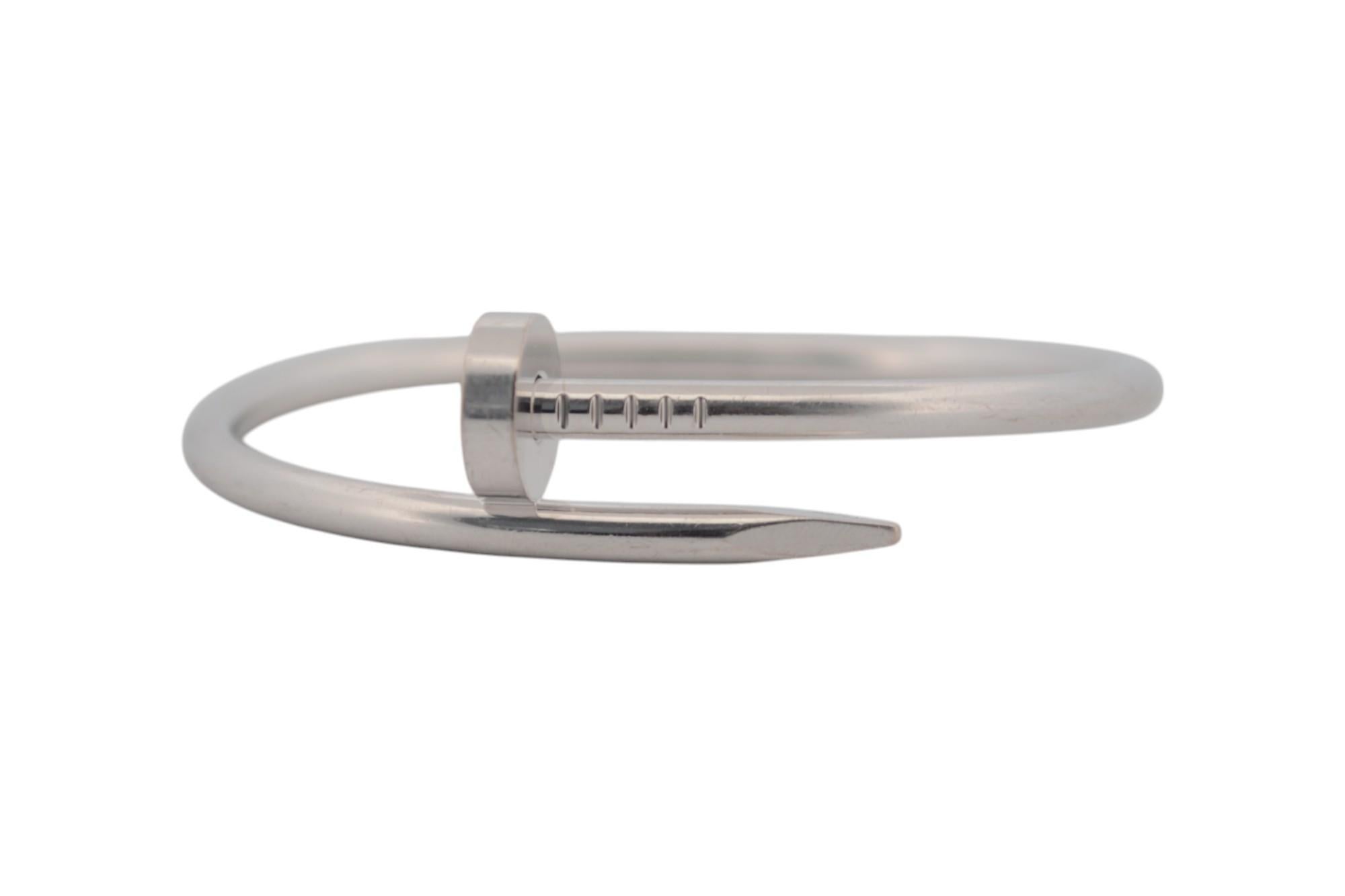 Bracciale Cartier Just on Clou in golf bianco 18 carati in vendita 2