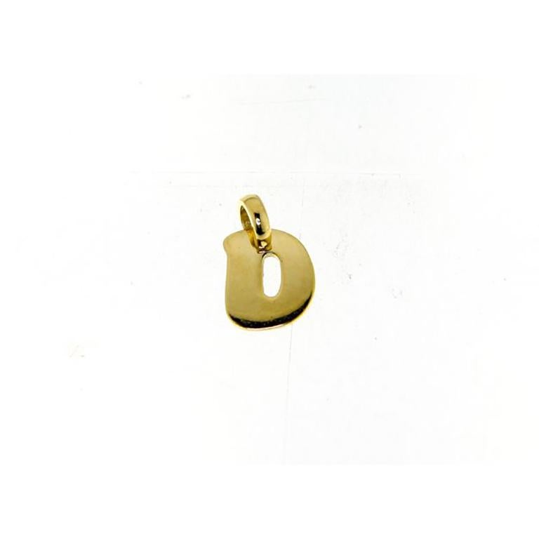 Contemporary 18K White Rose and Yellow Gold Pradera Alphabet Collection Pendant For Sale