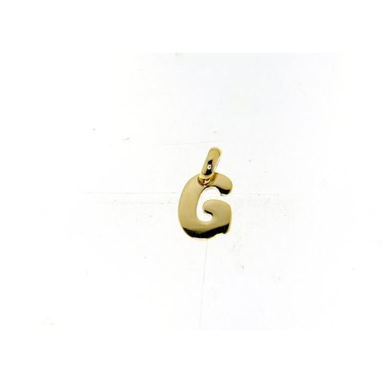 18K White Rose and Yellow Gold Pradera Alphabet Collection Pendant For Sale 1