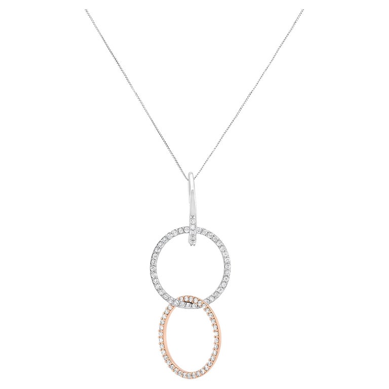18K Gold Interlocked Rings Necklace