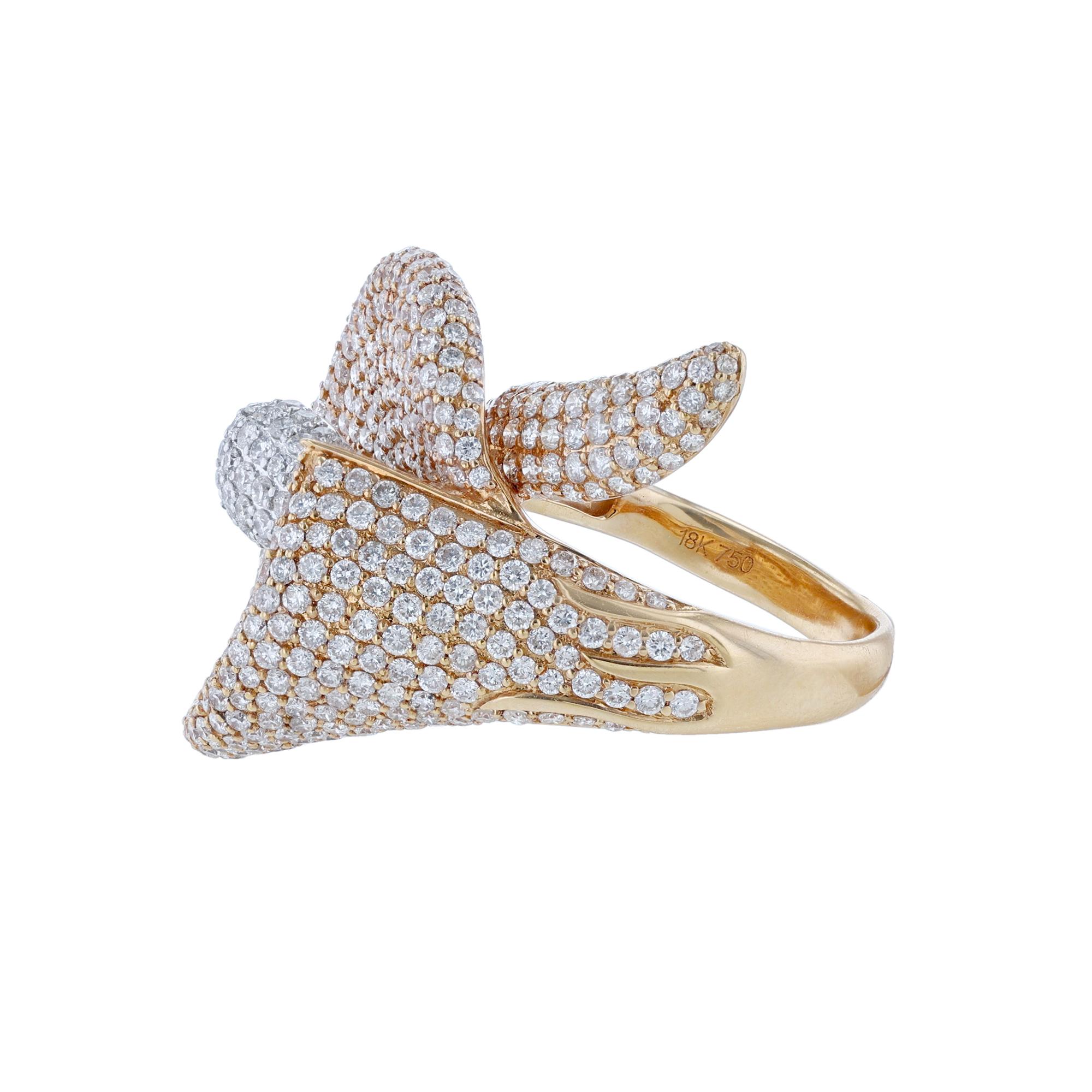 calla lily butterfly engagement ring