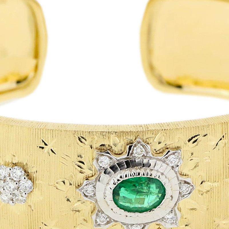 18K White Gold and Yellow Gold - 39.44 GM
3 Emerald - 2.38 CT
38 Diamonds - 0.67 CT

Lead time: 3-4 weeks

The family-owned company, Althoff Jewelry, has one mission – create elegant, luxurious and graceful pieces. Explore bracelets, earrings and