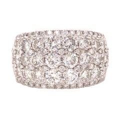 18 Karat breites Diamantband aus Weißgold