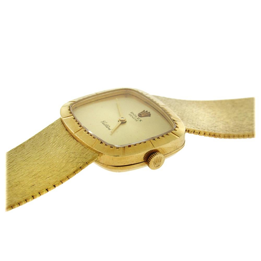 18 Karat Women's Rolex Cellini Bracelet Watch 1