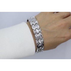18k Woven Link Bracelet. 18k White Gold by RCI Braid Link bracelet. 23g 7.25in