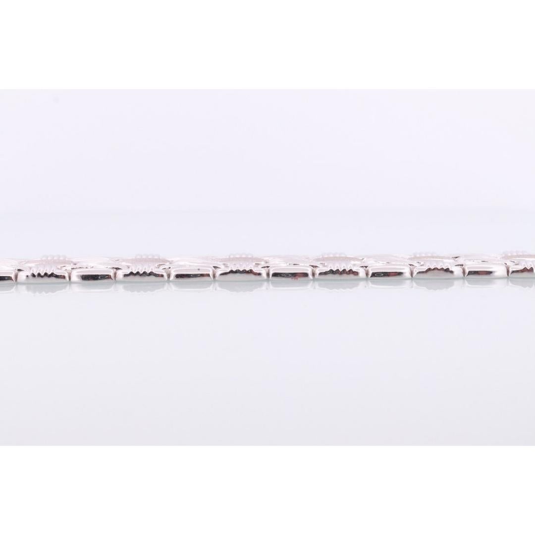 Bracelet à maillons tissés 18 carats. Bracelet à maillons tressés en or blanc 18 carats de RCI, 23 g 7,25 pouces Bon état - En vente à Port Charlotte, FL