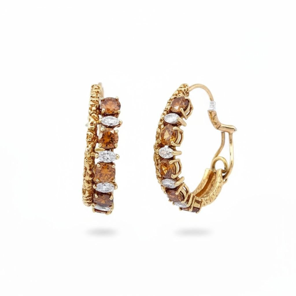 oro giallo 18k  Van Cleef & Arpels Diamante a cerchio  Orecchini in vendita 4
