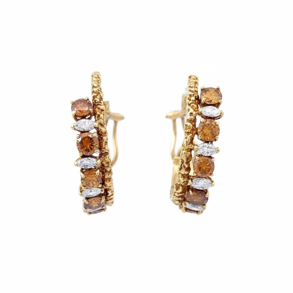 oro giallo 18k  Van Cleef & Arpels Diamante a cerchio  Orecchini in vendita 3