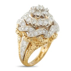 18K Yellow and White Gold 2.25ct Diamond Statement Ring
