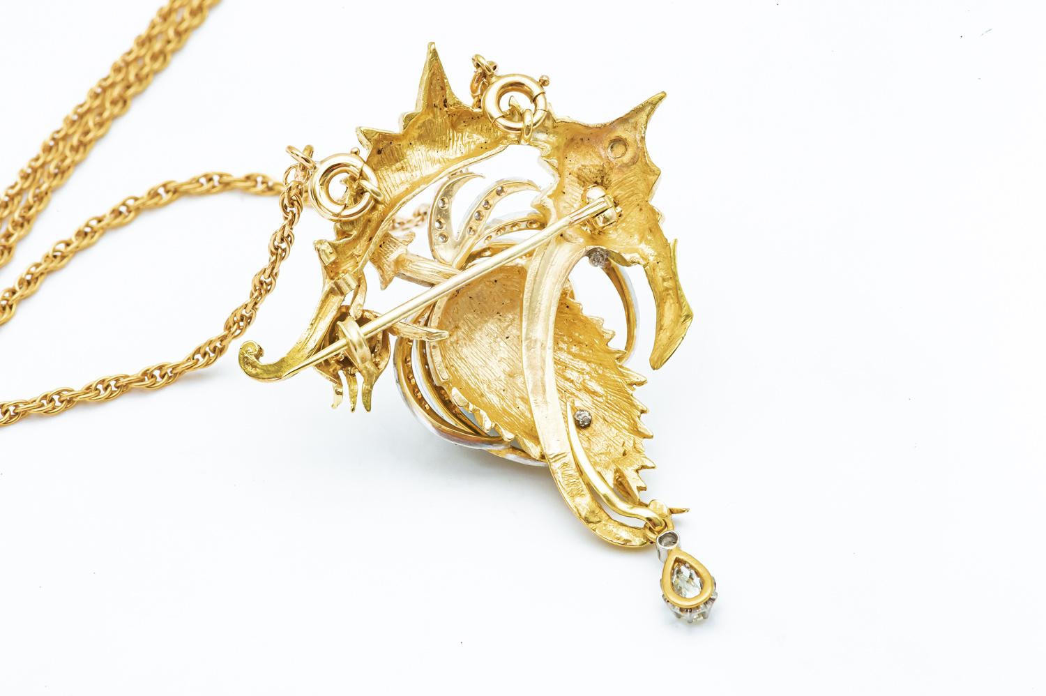 phoenix gold pendant