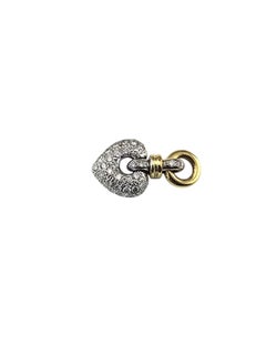 18K Yellow and White Gold Diamond Heart Pendant #24650