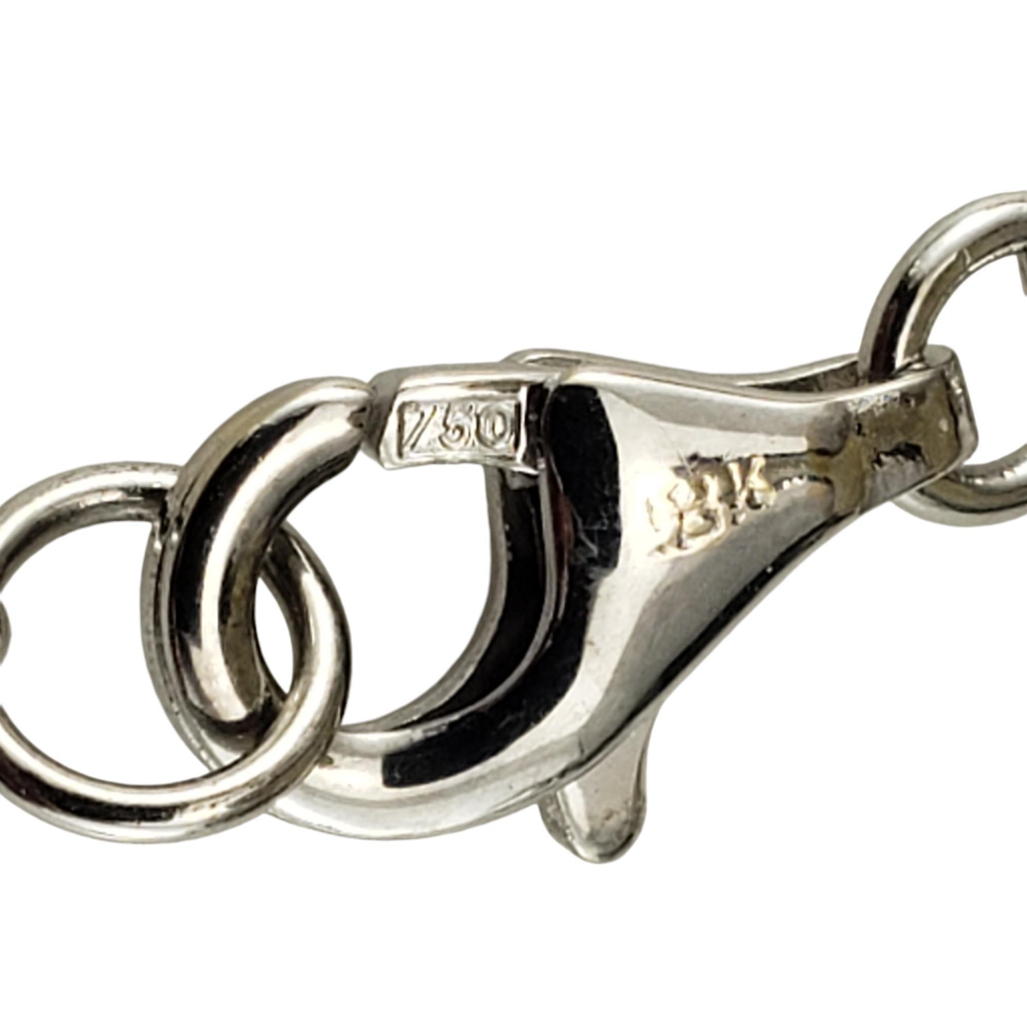 Brilliant Cut 18K Yellow and White Gold Diamond Heart Station Necklace  #18863 For Sale