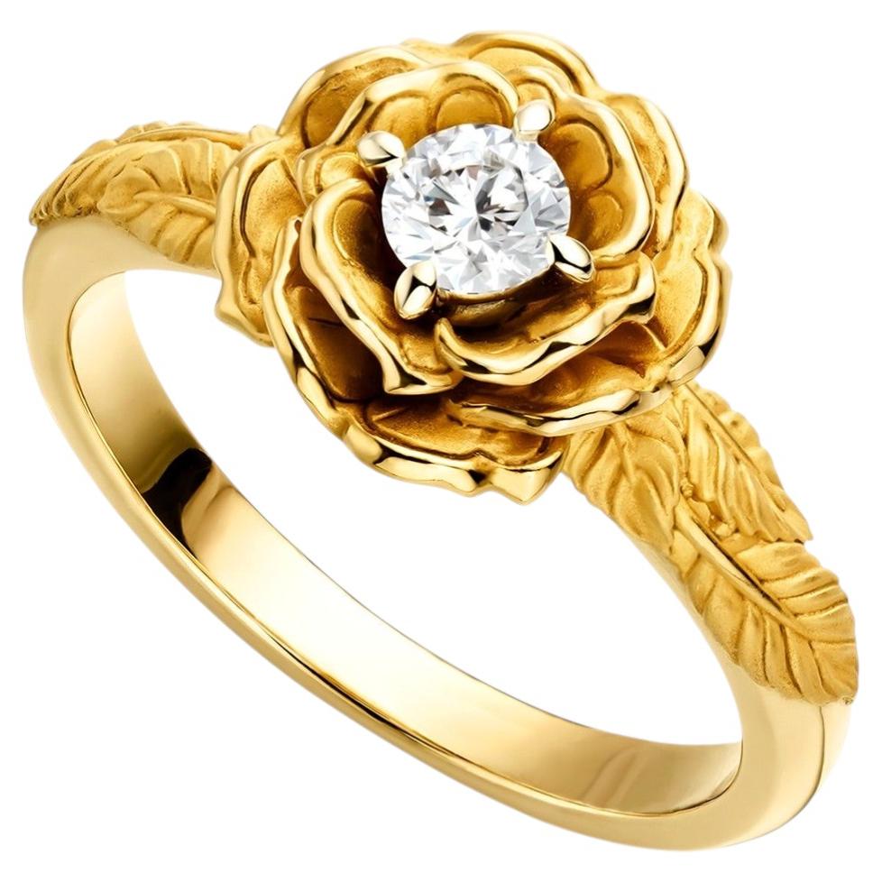 Pre-owned Carrera Y Carrera 18k Yellow And White Gold Diamond Ring “roció”