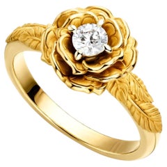 18K Gelb- und Weißgold Diamantring "ROCIÓ"