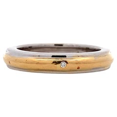 18k Yellow and white gold diamond wedding ring