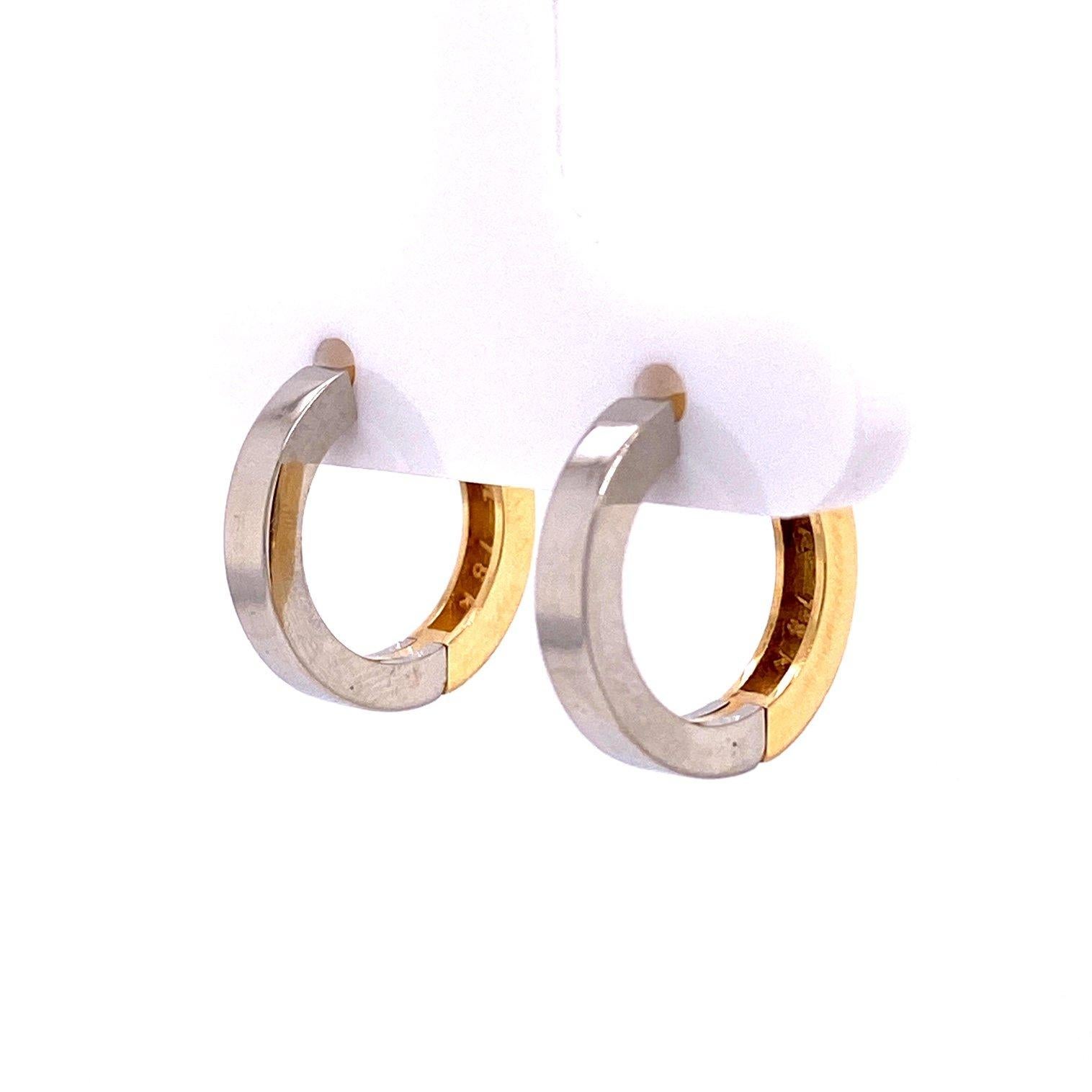 Uncut 18k Yellow and White Gold Huggie Hoops with Peach Druzy Wing Jackets For Sale