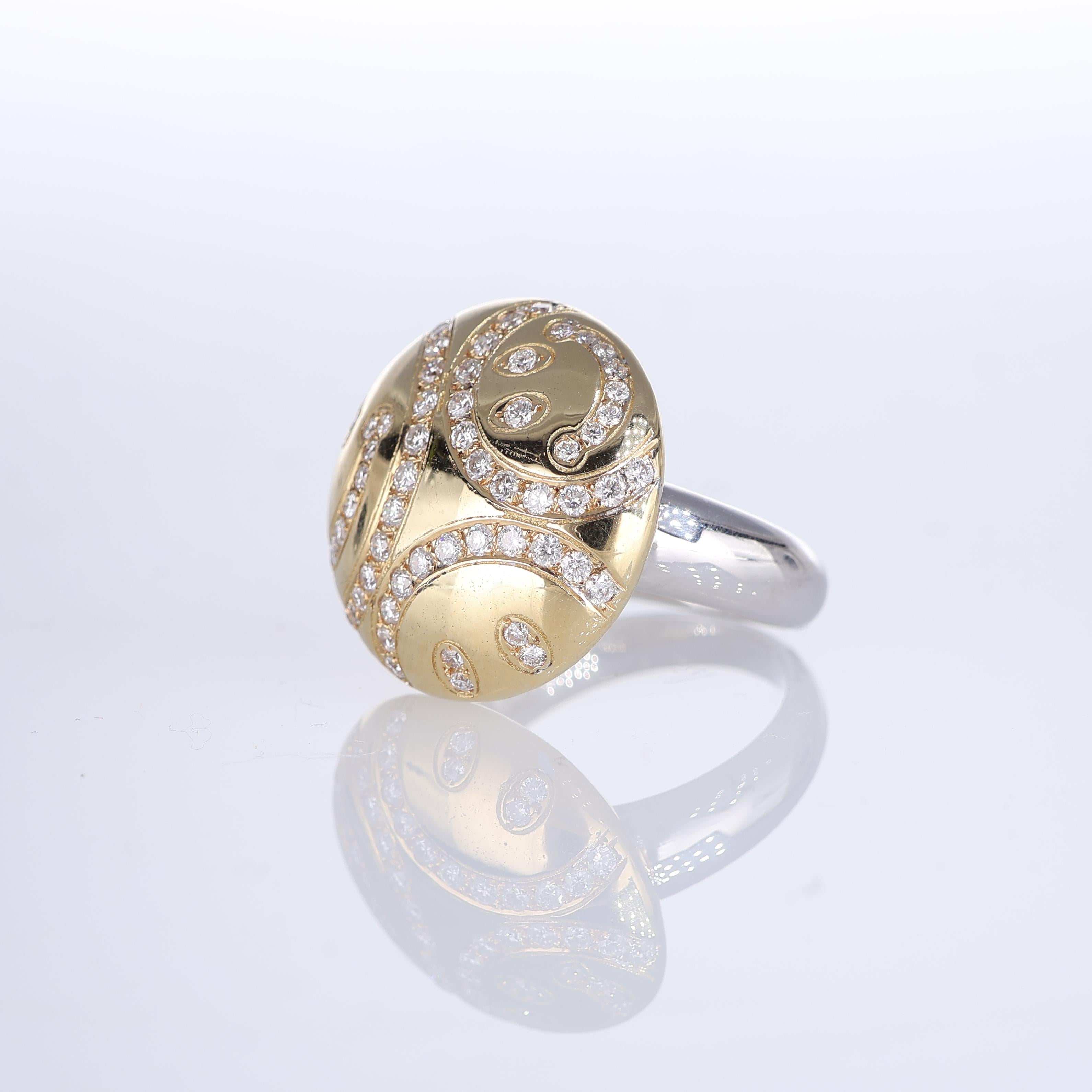 18K Yellow and White Gold 