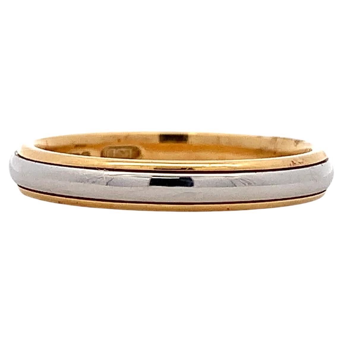 18k Yellow and white gold two-tone wedding ring