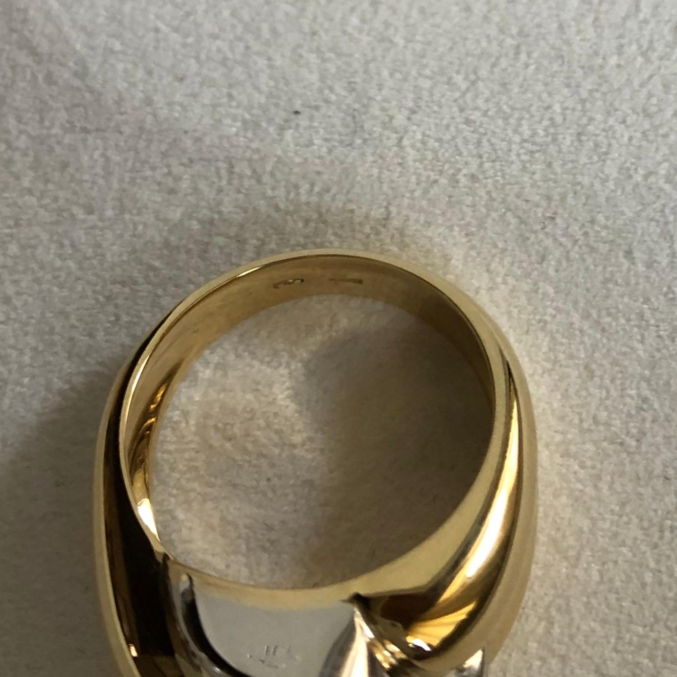  0.46 Carat Diamonds Ring on 18 Karat Yellow and White Gold 1