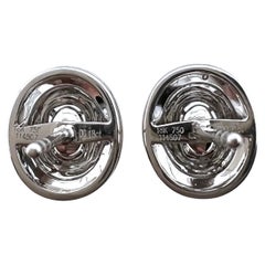 18k Yellow and White Gold with Yellow and White Diamonds Stud Earrings