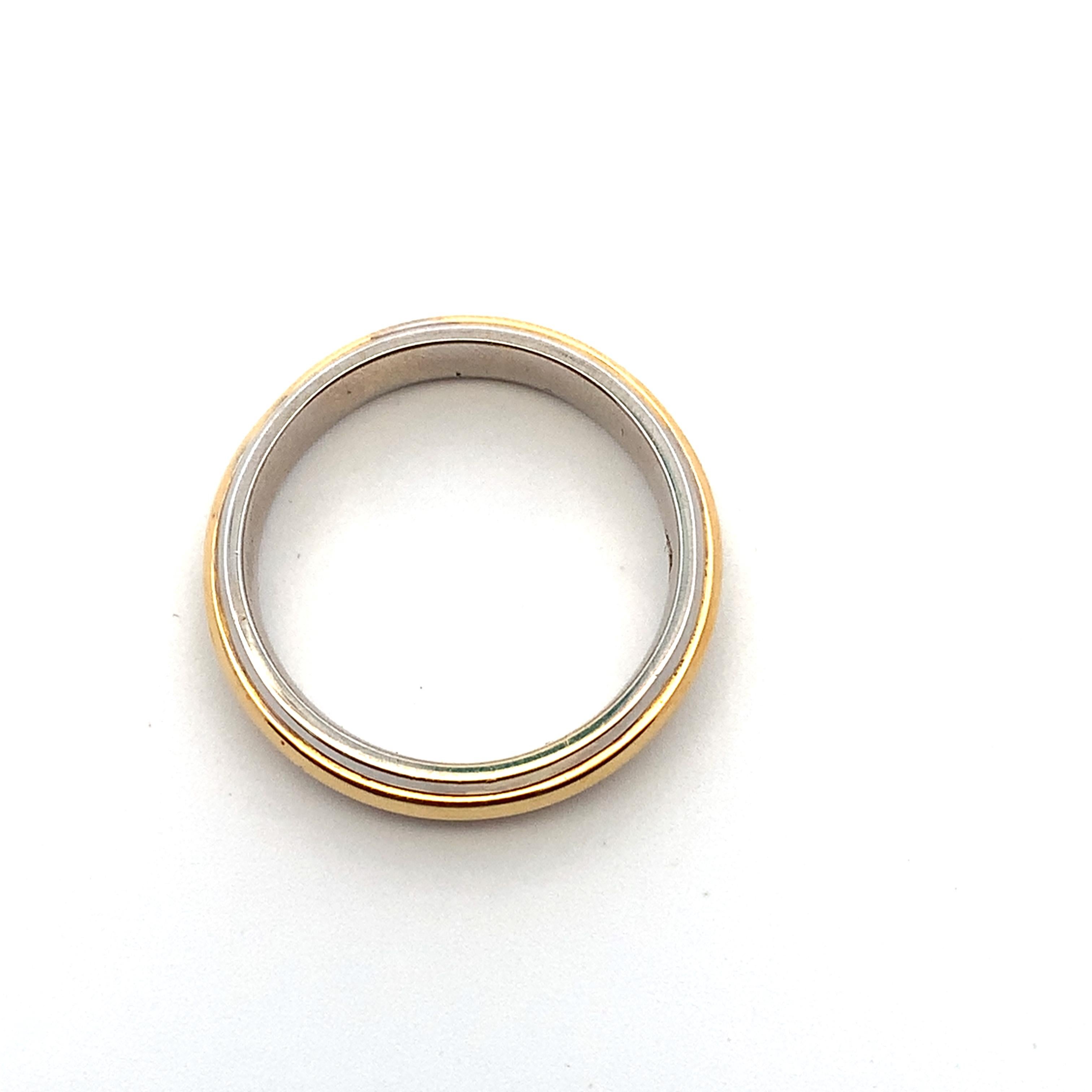 18k Gelb und Weiß zwei Ton Vintage-Stil Ehering im Zustand „Neu“ im Angebot in London, GB