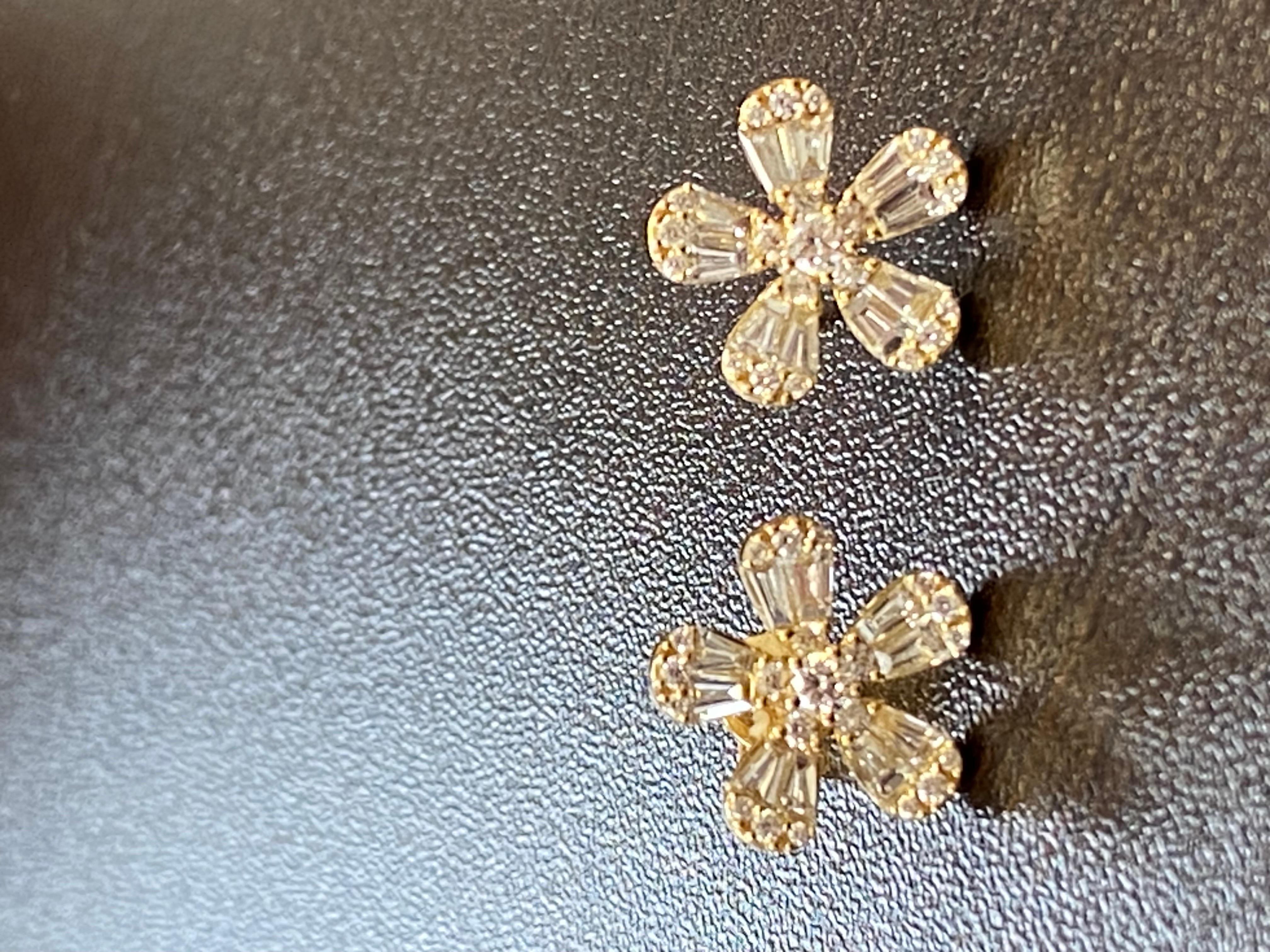 yellow daisy earrings