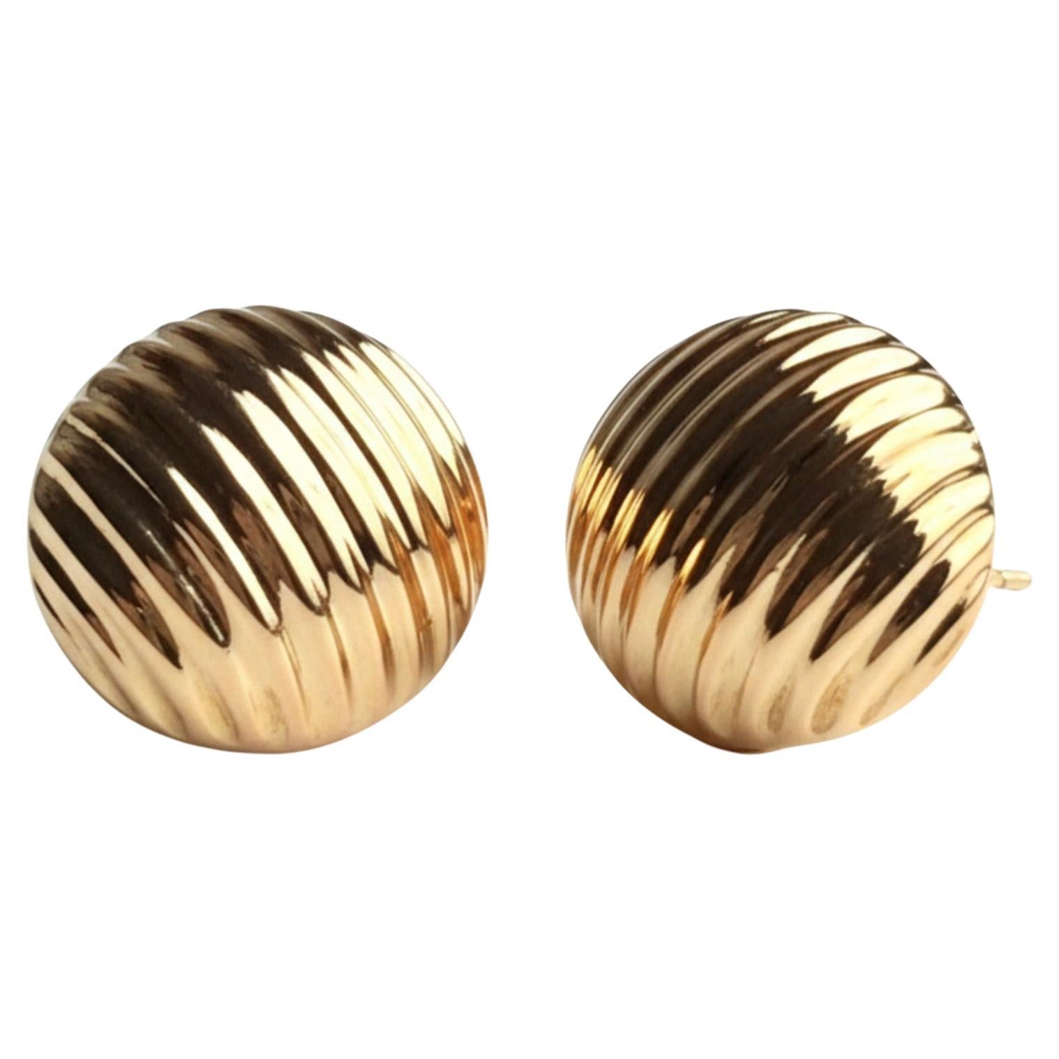 Fermagli a leva in oro giallo 18 carati da 0,60 pollici per 0,50 pollici