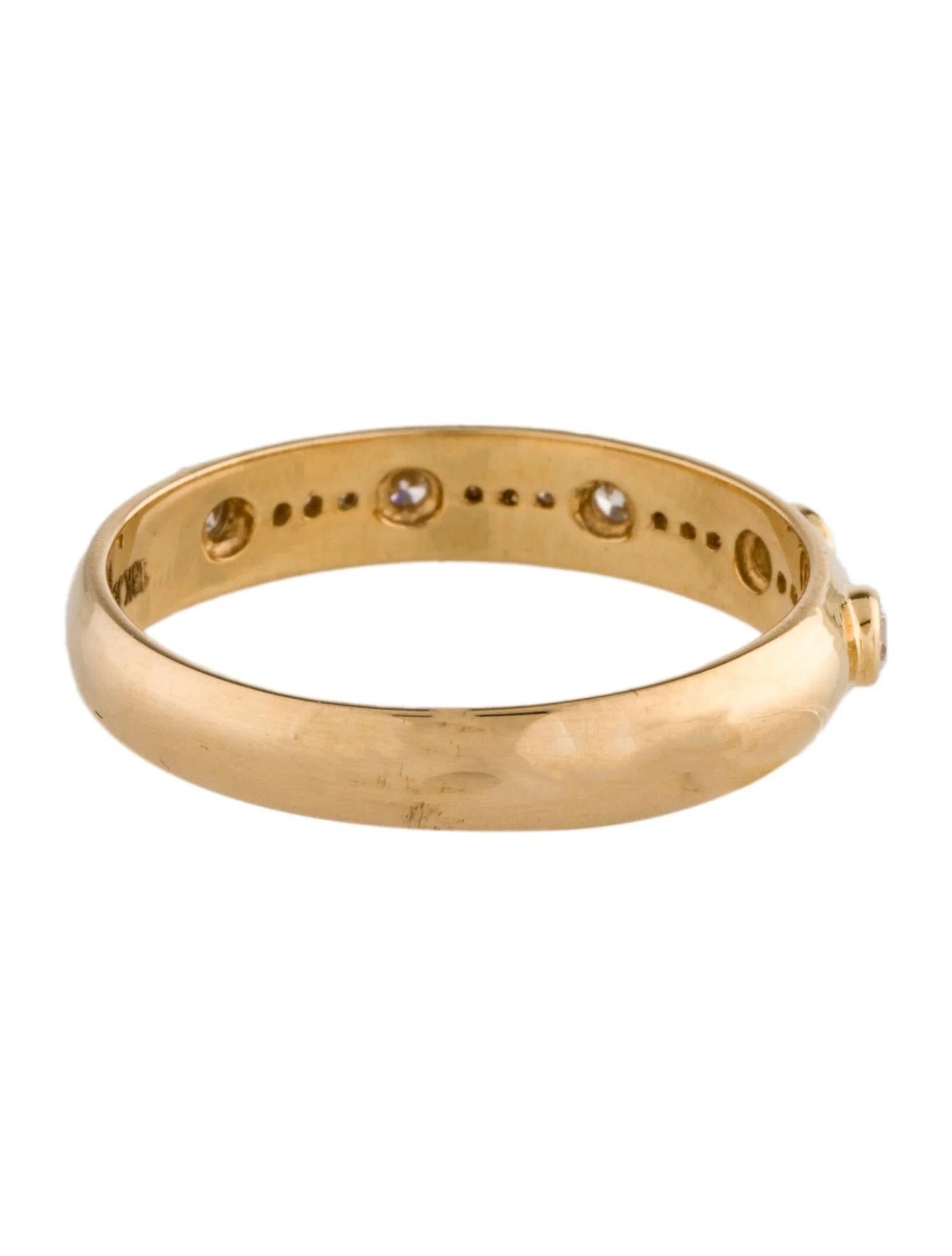 Anillo de oro amarillo de 18 quilates con 0,18 quilates de diamantes, talla 6,75 Corte redondo en venta