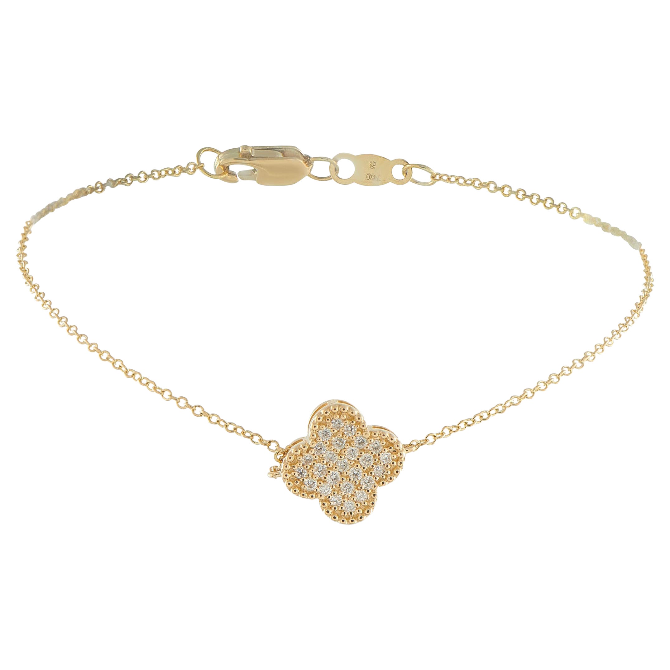 18K Yellow Gold 0.20ct Diamond Bracelet im Angebot