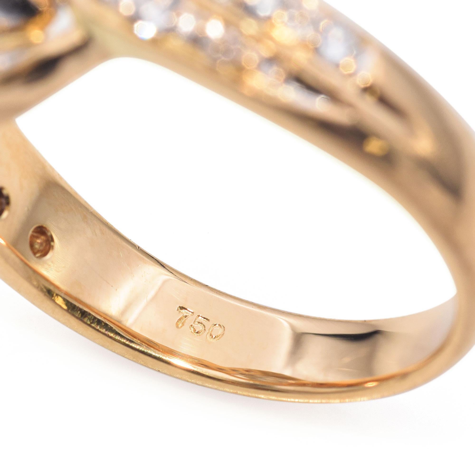 Anello nuziale in oro giallo 18K con diamante da 0,30 TCW in vendita 1