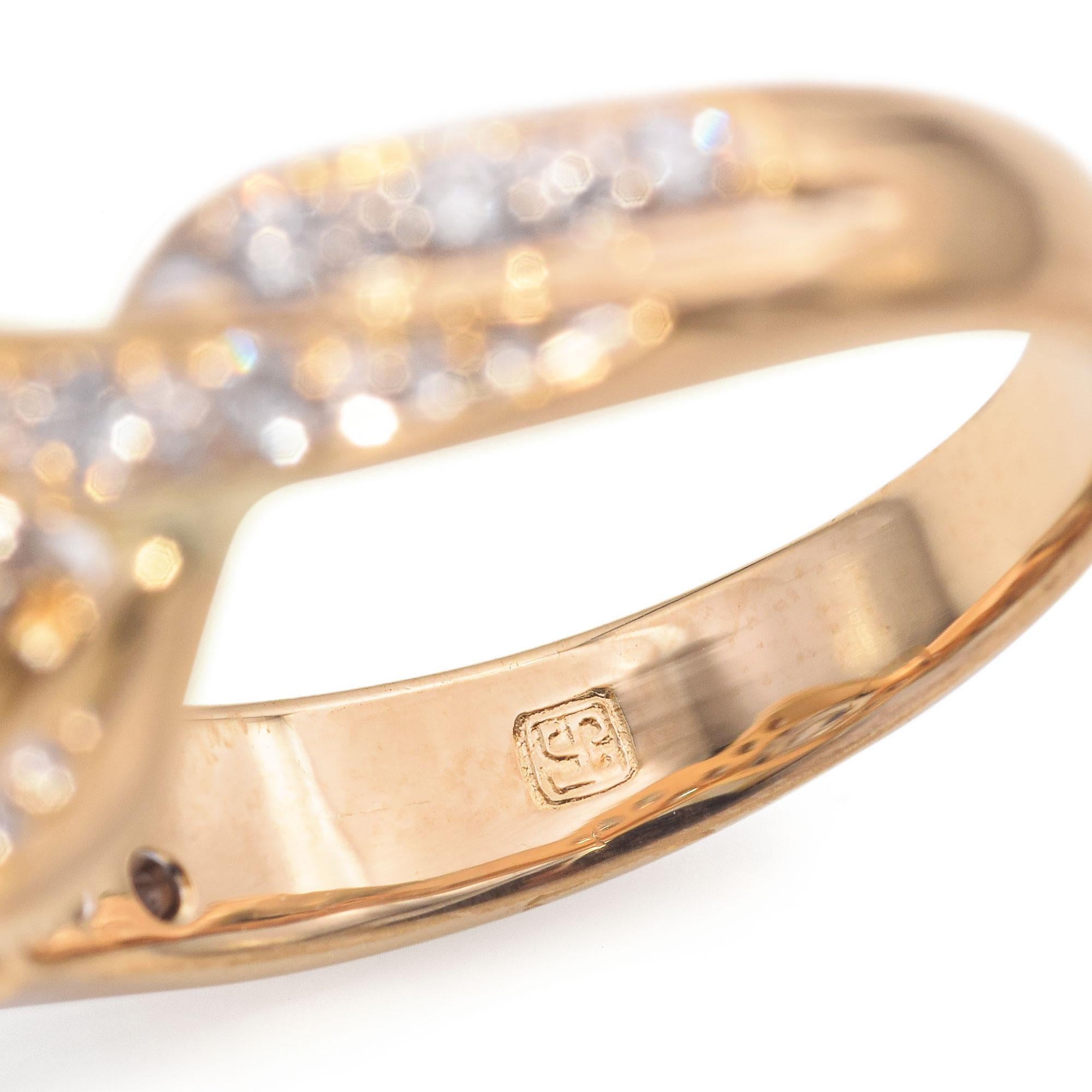 Anello nuziale in oro giallo 18K con diamante da 0,30 TCW in vendita 2