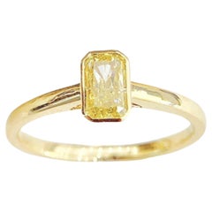18 Karat Gelbgold 0,50 Karat Gelber Diamant-Ring
