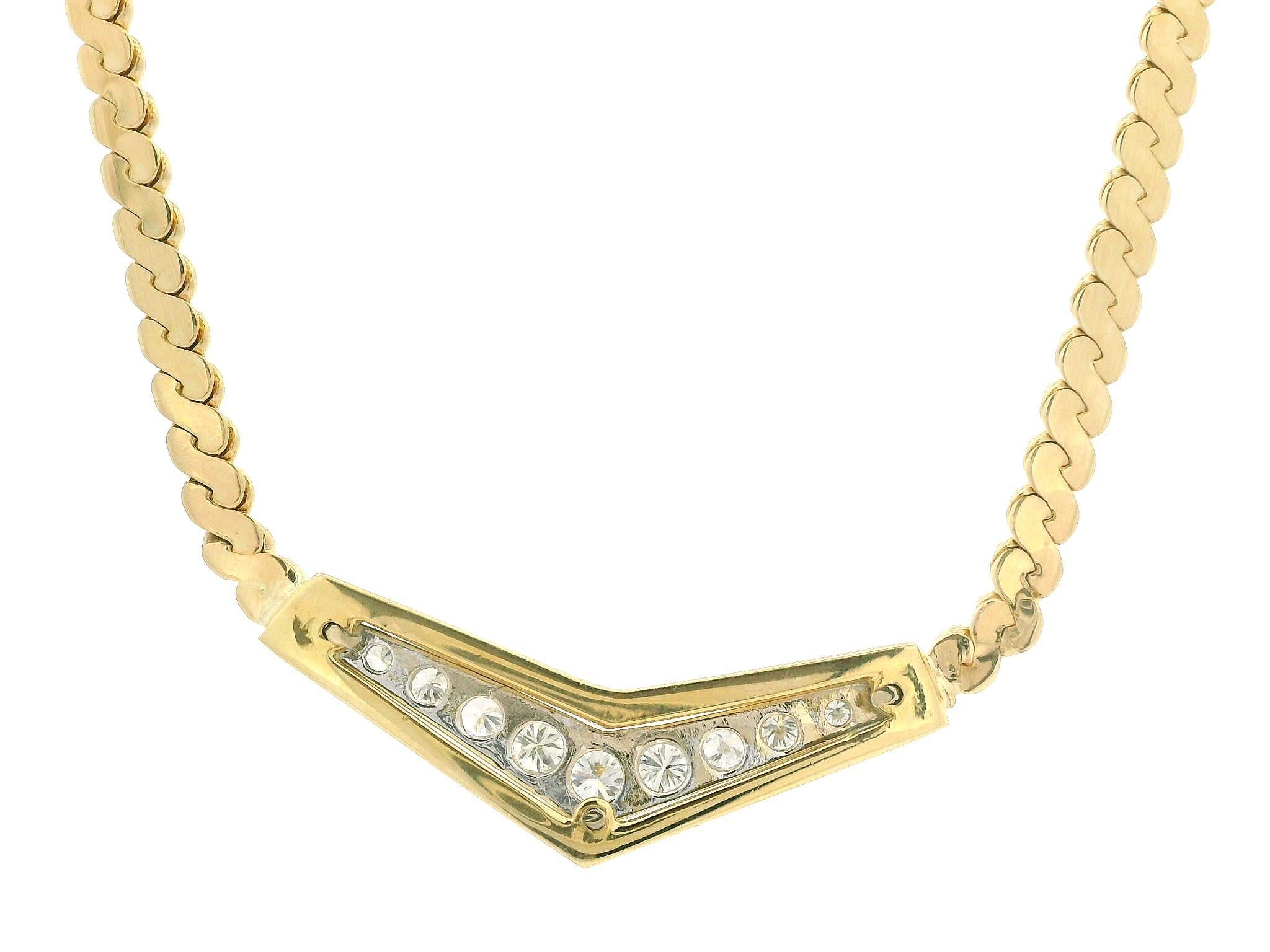 18k Yellow Gold 0.56ctw Diamond V Chevron Flat 