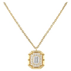 18K Gelbgold 0,62ct Diamant-Halskette