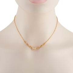 18K Yellow Gold 0.65ct Diamond Necklace ANK19801-Y