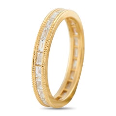 18K Yellow Gold 0.67ct Diamond Eternity Band Ring MF03-012126