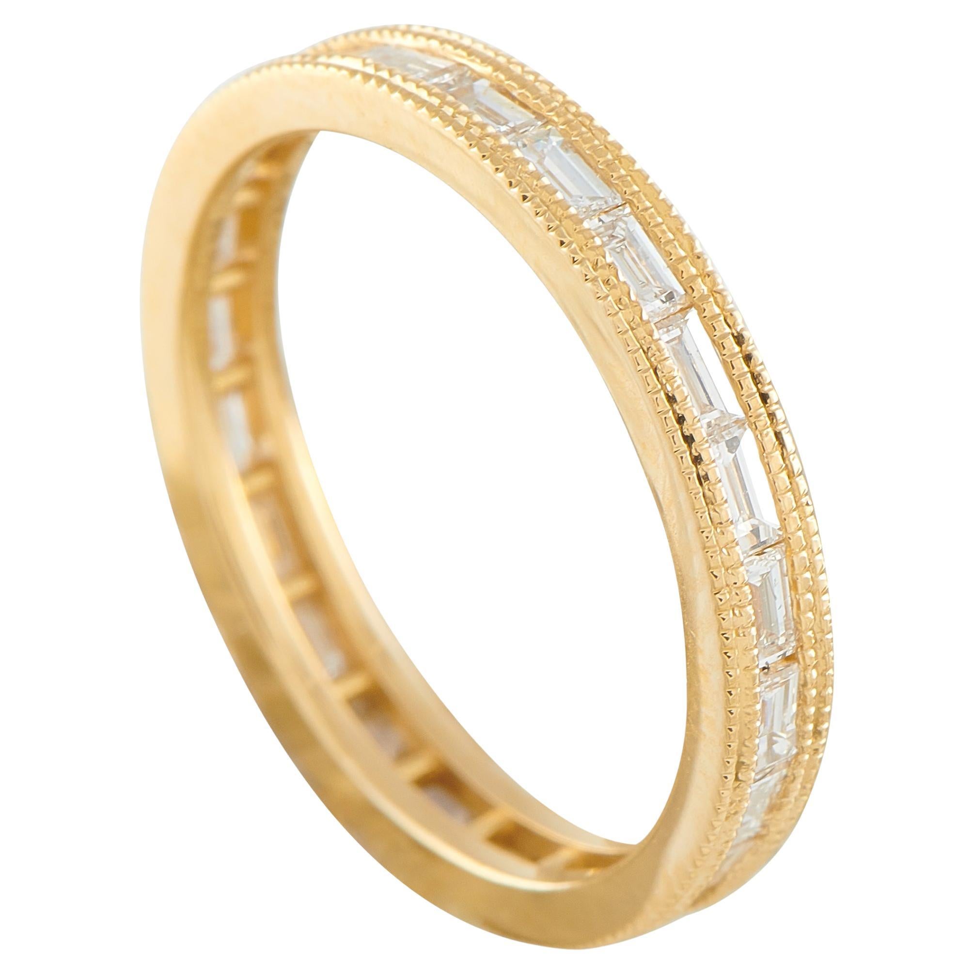 18K Yellow Gold 0.67ct Diamond Eternity Band Ring MF03-012126
