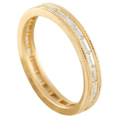 18K Yellow Gold 0.67ct Diamond Eternity Band Ring MF03-012126