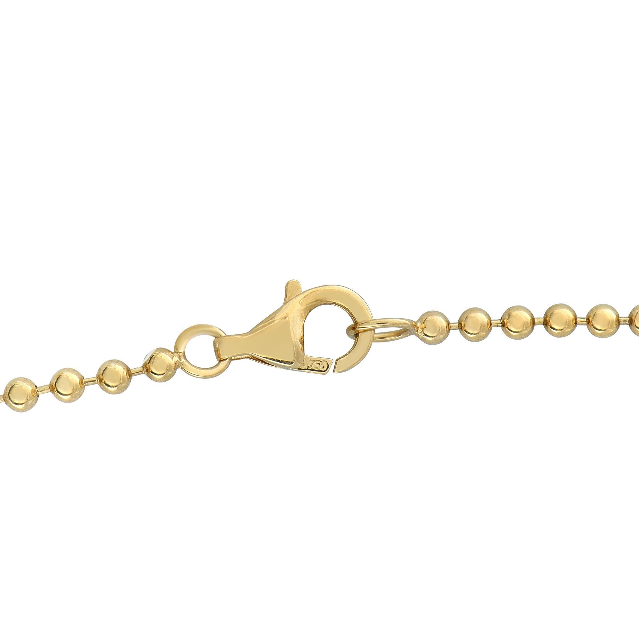 Taille mixte Collier en or jaune 18K avec 0,72ct de diamant en vente