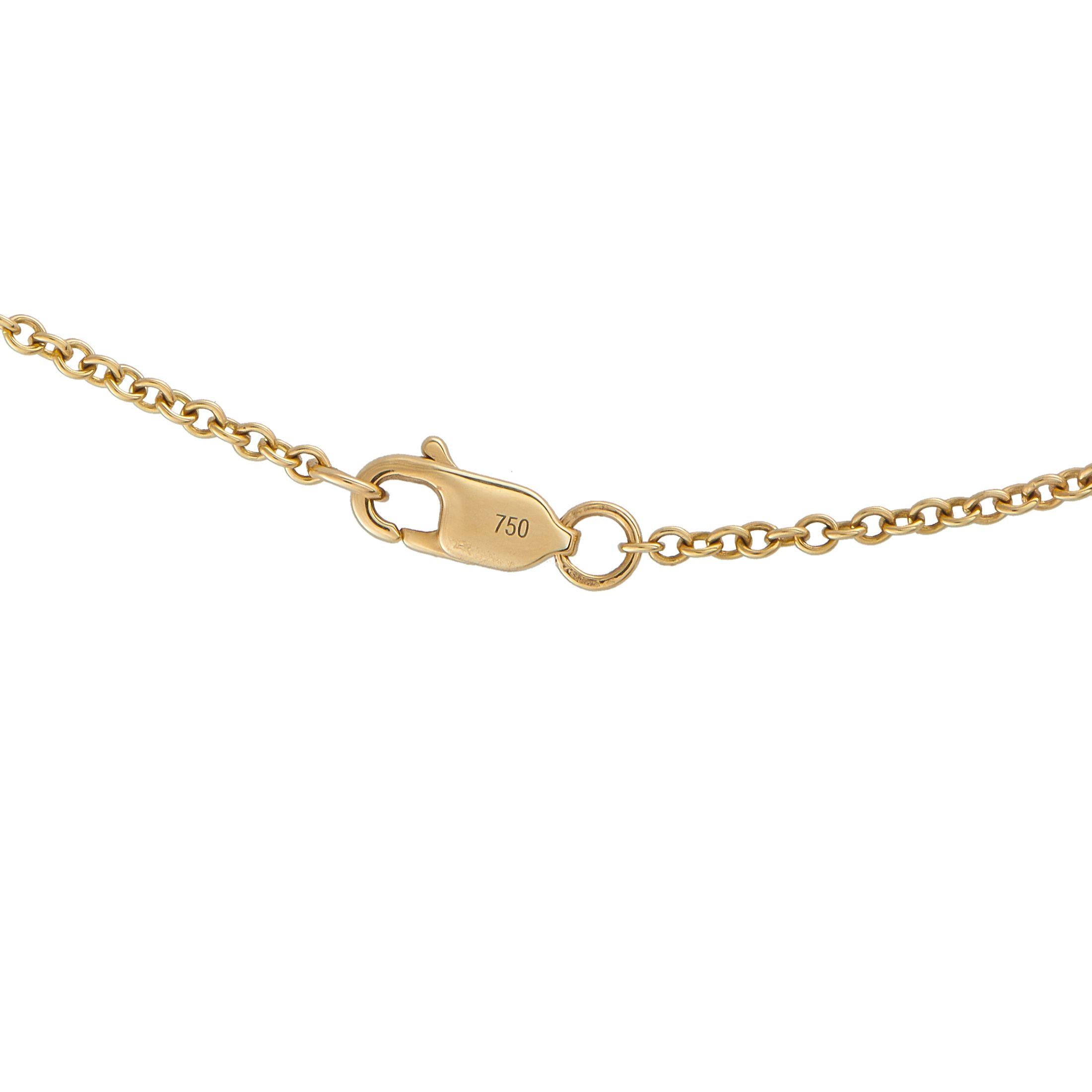 Taille ronde Collier en or jaune 18K avec 0,75ct de diamant ANK-17469-Y en vente