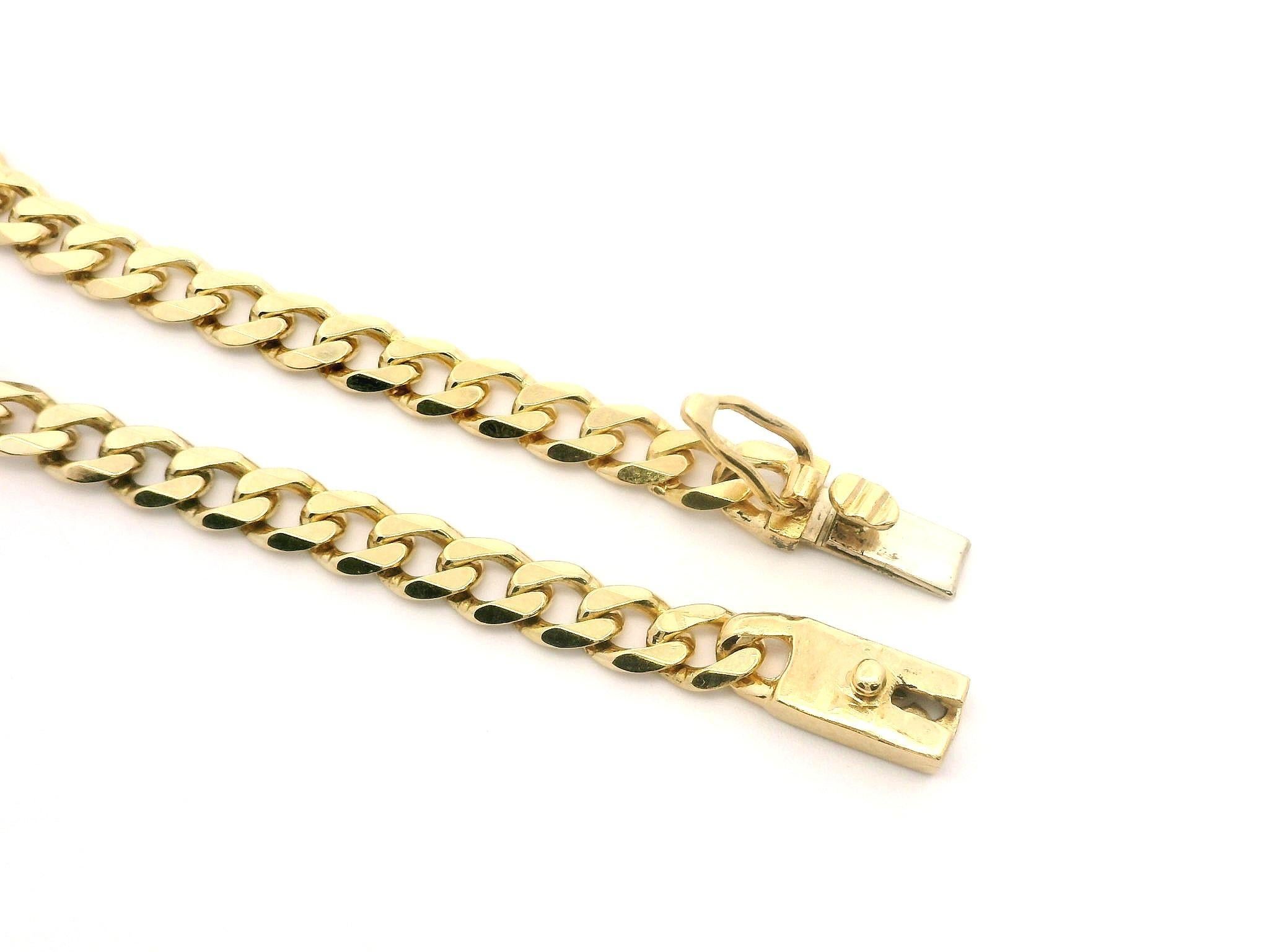 Taille brillant Bracelet à maillons en or jaune 18 carats avec 3 grappes de diamants de 0,75 carat poids total en vente