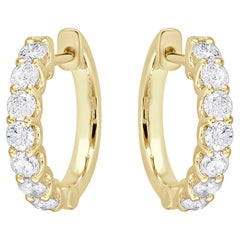 18 Karat Gelbgold 0,80 Karat Diamant-Ohrringe für Sie